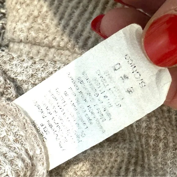 Story Beige Women's Crew Neck chunky fall Sweater - Picture 6 of 7